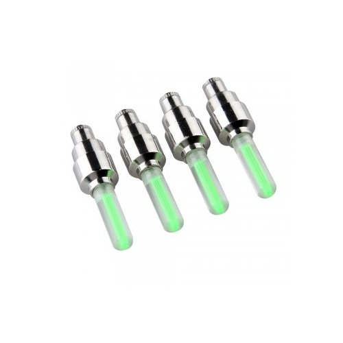 Vehicle Green Non Flashing Tire Valve Stem Covers Led Lights 4 Piece Kit Green Light Walmart Com Walmart Com