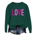 thumbnail image 3 of SIYUDAN Women Sweatshirts Long Sleeve Sweatshirt for Women Pullover for Women Green Pullover Adult Crewneck Sweatshirt Women Fall Crewneck Trending Clothes, 3 of 3