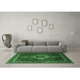 thumbnail image 3 of Ahgly Company Indoor Square Medallion Emerald Green Traditional Area Rugs, 4' Square, 3 of 4