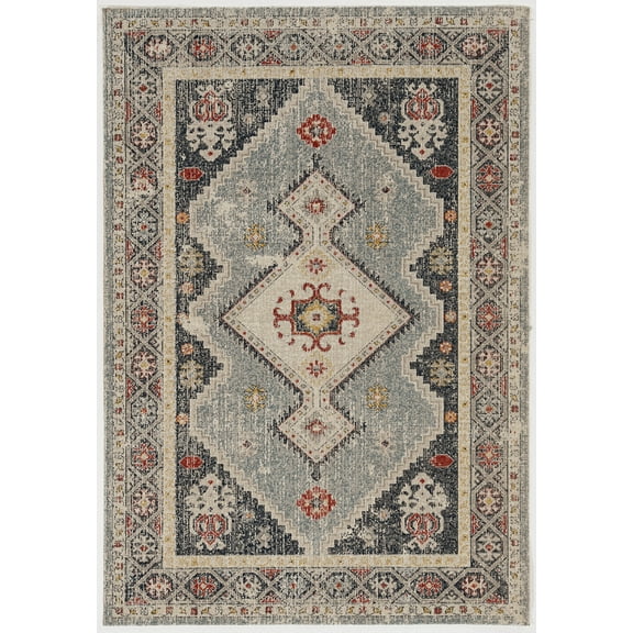 Linon Great Zero Marle Ivory & Blue 3x5, Rug