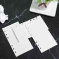 thumbnail image 4 of 1Book 40 Sheets Sticker Collecting 6-Ring A6 Loose-leaf Notebook Refills Hand Account Binder Release Paper White 175x96.5x5mm Hole: 6mm, 4 of 8