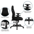 thumbnail image 5 of Flash Furniture High Back Black Fabric Multifunction Swivel Ergonomic Task Office Chair with Adjustable Arms, 5 of 12