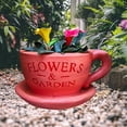 thumbnail image 4 of Maceta para plantas, maceta con forma de taza de café, decoración, florero decorativo, figura de jardín para amantes de la jardinería en el hogar, Rosa, 4 of 7