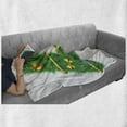 thumbnail image 6 of Christmas Alphabet Soft Flannel Fleece Blanket, Holiday Theme A Letter Motif Typography Pattern on Plain Backdrop, Cozy Plush for Indoor and Outdoor Use, 50" x 60", White and Green, by Ambesonne, 6 of 6