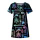 thumbnail image 4 of Blusas Para Mujer, Conjuntos de Camisas, Tops, Moda , Manga Corta, Cuello en V, Estampado de Botones, Blusa Informal, Camiseta Odeerbi ODB137003, 4 of 5