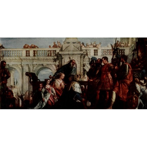 Veronese 1912 The Family of Darius Canvas Art - Paolo Veronese (24 x 36)