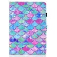 thumbnail image 3 of SaniMore iPad 10th Gemeration 2022 Covers and Cases, iPad 10.9 inch 10th Gen Cover with Pencil Holder, PU Leather Skin with Card Slots Auto Sleep/Wake Stand Smart Cover, Colorful Scales, 3 of 9