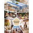 thumbnail image 5 of Watercolor Summer Beach Table Cloth 52x70 Inch Rectangle, Sun Umbrella Beach Chair Waterproof Tablecloth Washable Table Cover for Party Picnic Dinner Decor, 5 of 9