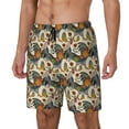 thumbnail image 1 of Fotbe Multi-Colored Roosters Traje de Baño para Hombre – Shorts de Natación de Secado Rápido con Forro y Bolsillos-X-Large, 1 of 6