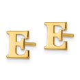 thumbnail image 2 of Auriga Fine Jewelry 925 Sterling Silver Gold-plated Letter E Initial Post Stud Earrings for Women, 2 of 4
