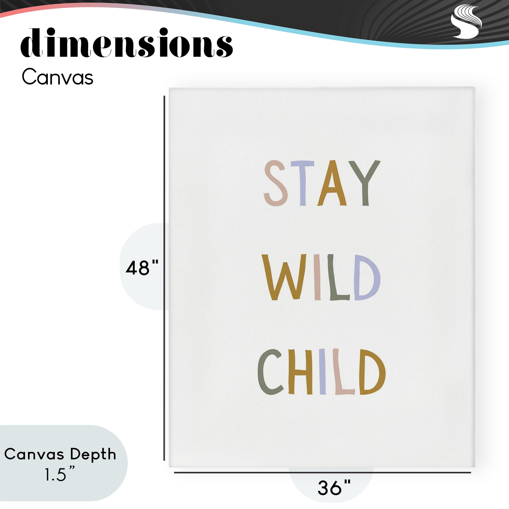 Stupell Industries Stay Wild Child Canvas Wall Art, design by Katie Griggs
