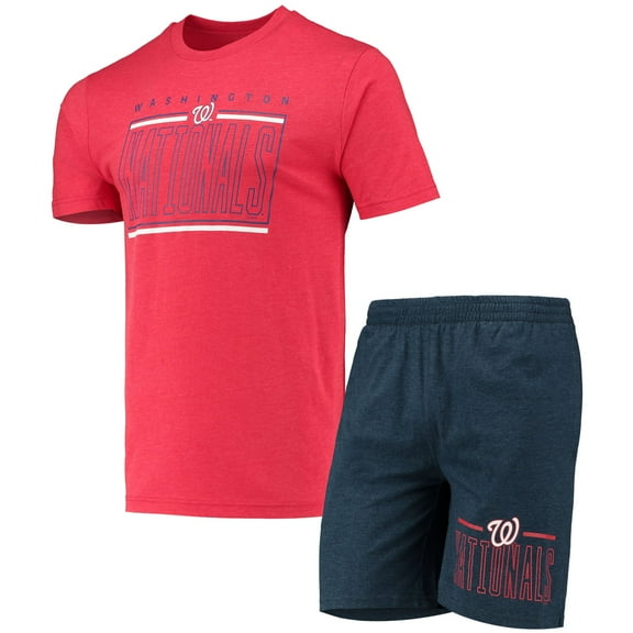 Men's Concepts Sport Navy/Red Washington Nationals Meter Top and Shorts Sleep Set