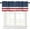 Blue-white, variant on 4th of July Kitchen Valances Curtain, America Flag Independence Day Blue Red Star Stripe Window Treatment Valances Short Curtains Rod Pocket Drape for Dining Room Home Farmhouse Decor, 54x18inch