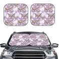 thumbnail image 2 of Bingfone Owl And Floral Windshield Sun Shade 2-Piece Foldable Car Front Window Sunshade for Most Sedans SUV Truck - Large, 2 of 7