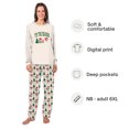 thumbnail image 2 of Tis The Season Soccer Matching Family Christmas Pajamas With Dog, Beige Holiday PJs, Plus Sizes, With Pockets, 2 of 7