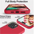 thumbnail image 3 of XUCP-Compatible with iPhone 14 Case,[Silky Touch Premium Liquid Silicone] [Soft Anti-Scratch Microfiber Lining], Ultra Slim Shockproof Protective Case for iPhone 14 - Red, 3 of 4