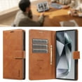 thumbnail image 2 of Case Wallet for Samsung Galaxy S25 Plus, Detachable PU Leather Case with Card Holder, Strong Magnetic Compatible with MagSafe Wireless Charging, Vintage Slim Fit Kickstand Shockproof Cover, Brown, 2 of 11