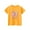 Yellow, variant on Taqqpue Girl Tops Cotton Short Sleeve T Shirt Casual Loose Soft Basic Workout Outfit Tee Crew Neck Print Shirts 2-14 Years