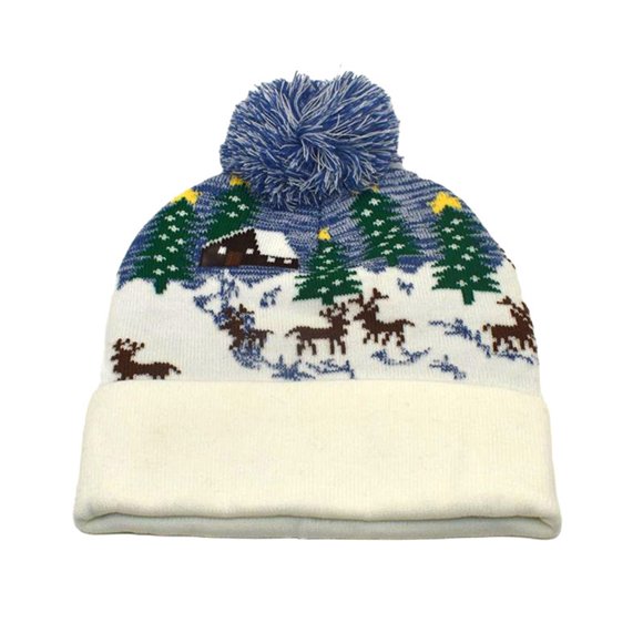 Outfmvch Chapeaux d'Hiver pour Femmes Chapeaux d'Hiver pour Hommes Chapeaux de Noël d'Hiver pour Hommes Femmes Chapeau Tricoté Doux et Chaud Bas de Ski Bonnet à Revers P m