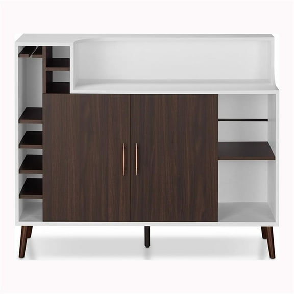 Bowery Hill Modern Wood Multi-Storage Buffet in White