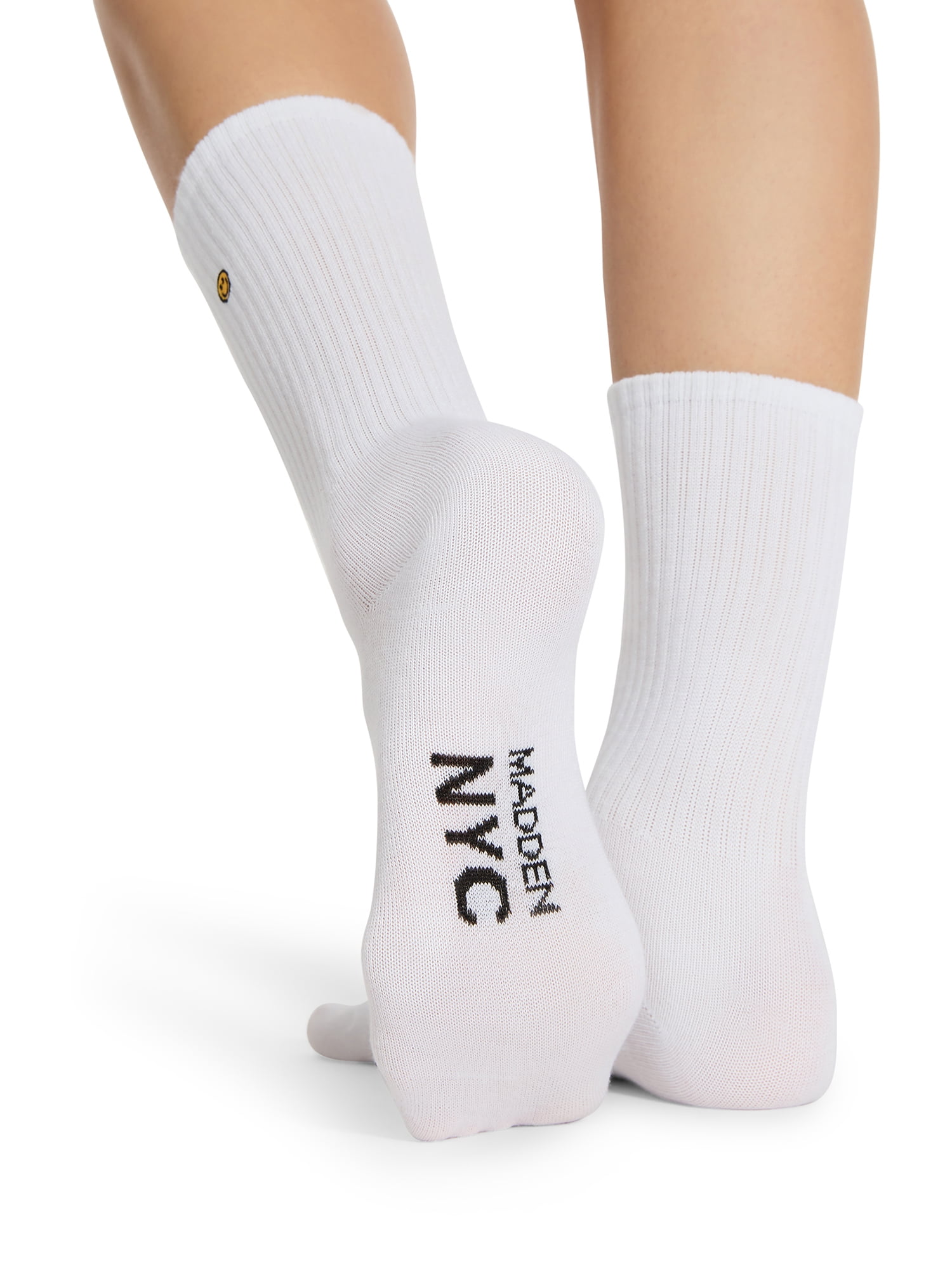 Madden NYC Women's Crew Socks, 4-Pack, Fits Shoe Size 5-10