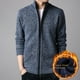 thumbnail image 5 of Suéter tipo cárdigan de otoño e invierno grueso con forro polar para hombre, suéter de cuello alto, suéter de talla grande, 5 of 5