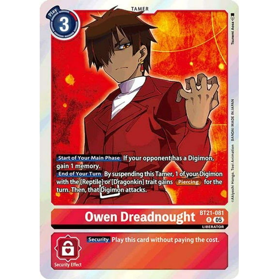 Digimon World Convergence Rare Owen Dreadnought BT21-081