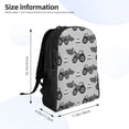 thumbnail image 4 of Lsque Gray Tractor Travel Laptop Backpack, Business Slim Sturdy Laptops Backpack, Water Resistant College School Computer Bag Gift Fits 15.6 Inch Notebook, 4 of 8