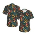 thumbnail image 3 of Goofa Berries and Flowers Pattern Women's Slim-Fit Short-Sleeve V-Neck T-Shirt,Classic-Fit Short-Sleeve V-Neck T-Shirt-Large, 3 of 5