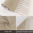 thumbnail image 6 of Vintage Cream Hallway Runner Rug 2'x6', Farmhouse Retro Beige Solid Color Washable Entryway Rug with Tassels, Woven Cotton Laundry Room Rugs Long Carpet for Bathroom Sink Foyer Bedroom, 6 of 9