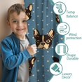 thumbnail image 3 of Blackout Kids Curtains,French Bulldogs Blue Childrens Insulated Curtains Set Of 2,Bedroom Essentials,Toddler Room Decor 42x84in(106x213cm), 3 of 4