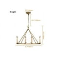 thumbnail image 4 of Homary Rustic Candle 8-Light Round Chandelier Antique Brass Living Room, 4 of 7