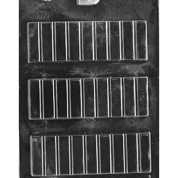 Grandmama's Goodies AO105 2 Oz. Break Apart Bar - Vertical Chocolate Candy Soap Mold with Exclusive Molding Instructions