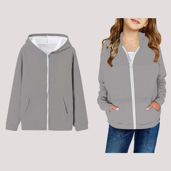 Teen Boys Hoodies Full Zip Hoodies Long Sleeve Pullover Hoodie Sweatshirt Winter Clothes Teen Boys Clothes 13-14 Years