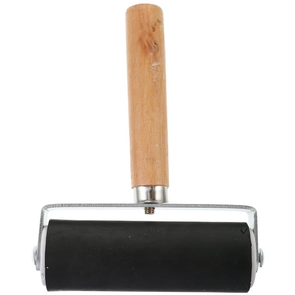 Rubber Roller Brayer Printmaking Craft Projects Ink and Stamping Tools (Black)