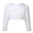 thumbnail image 3 of DPOIS Kids Girls Open Front Dress Coat Long Sleeves Flower Girls Wedding Dress Cover Up Bolero Shrug, 3 of 5