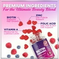 thumbnail image 4 of Hair Vitamins Gummies with Biotin 5000 mcg per Serving - Hair Growth Support with Vitamins E & C for Thicker, Stronger & Beautiful Hair - Hair Skin and Nails Vitamin, Gluten Free - 60 Gummies, 4 of 10