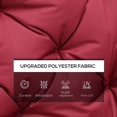 thumbnail image 4 of PetFurnishn 59" x 38" Tufted Bench Cushion for Outdoor Furniture, 3-Seater Replacement for Swing Chair, Patio Sofa/Couch, Overstuffed, Includes Backrest, Wine Red, 4 of 8