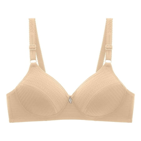 eileial Bras for Women Woman s Balconette Bras No Rims Daily Bra Khaki 40