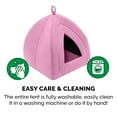 thumbnail image 6 of FurHaven Pet Products Fleece Tent Hooded Pet Bed for Cats & Small Dogs - Cotton Candy Pink, 6 of 9