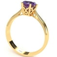 thumbnail image 3 of Crown Setting Amethyst Engagement Ring In 14k Yellow Gold, 3 of 6
