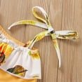 thumbnail image 4 of RUTAYY Toddler Summer Girls Bowknot Flower Printed Ruffles 2PCS Swimwear Swimsuit Bikini With Headband Beach Vacation Resort Beachwear, 3-6 Months, 4 of 6