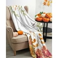 thumbnail image 3 of Flannel Throw Blanket for Couch Sofa Bed,Thanksgiving Flower Fall Eucalyptus Soft Cozy Warm Fuzzy Blanket 40x50in,Lightweight Fleece Blanket, 3 of 6