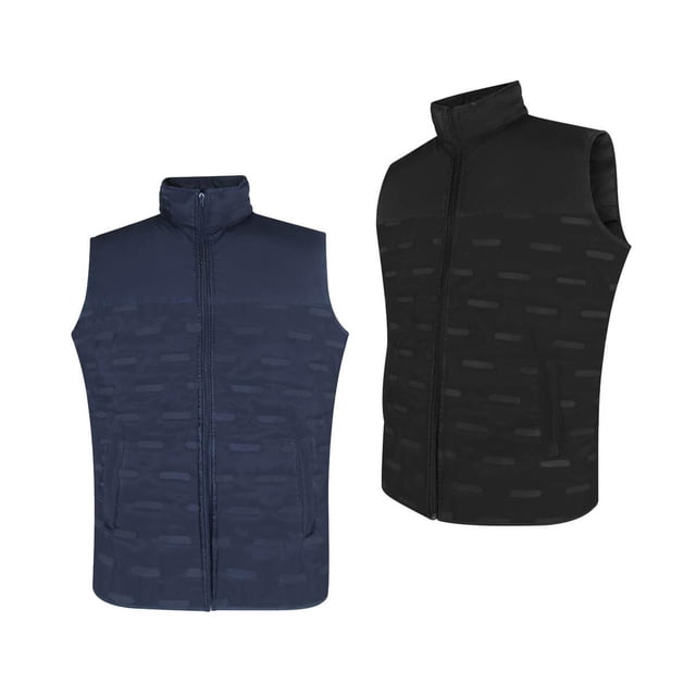 Paquete 20 piezas Chaleco capitonado doble bolsa interior azul M