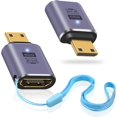 TRAHOO8K HDMI to Mini HDMI Adapter, 48Gbps Mini HDMI to HDMI Adapter
