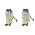 thumbnail image 3 of Sonducket camisa de vestir de playa cubierta de gran tamaño jersey de estilo simple blusa de manga larga universal accesorios desgaste diario Blanco/L 2Conjunto, 3 of 6