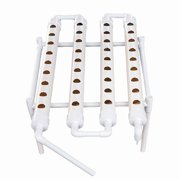 Hydroponics Growing System Kit,1 Level/36 Sites PVC-Pipe Vertical Hydroponic Garden Planting Vegetables and Herbs Growth Cultivation Equipment with Pump,Timer,Planting Basket,Grow Sponges