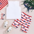 thumbnail image 6 of HCNTES Toddler Baby Girl Boy Outfit Flag T Shirt Top Shorts 2Pcs Set Kids Boys Girls Summer Patriotic Clothes 2-12T(H03-White,6-12 Months), 6 of 6