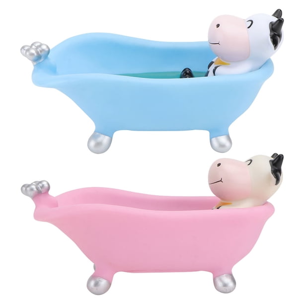 2 jaboneras de dibujos animados para baño, soporte pequeño, bandeja creativa para ducha, jabonera de vinilo única para baño