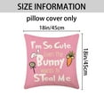 thumbnail image 6 of Unique Bargains Happy Easter Rabbit Throw Pillow Covers Set of 2 Flower Pattern 3, 6 of 6